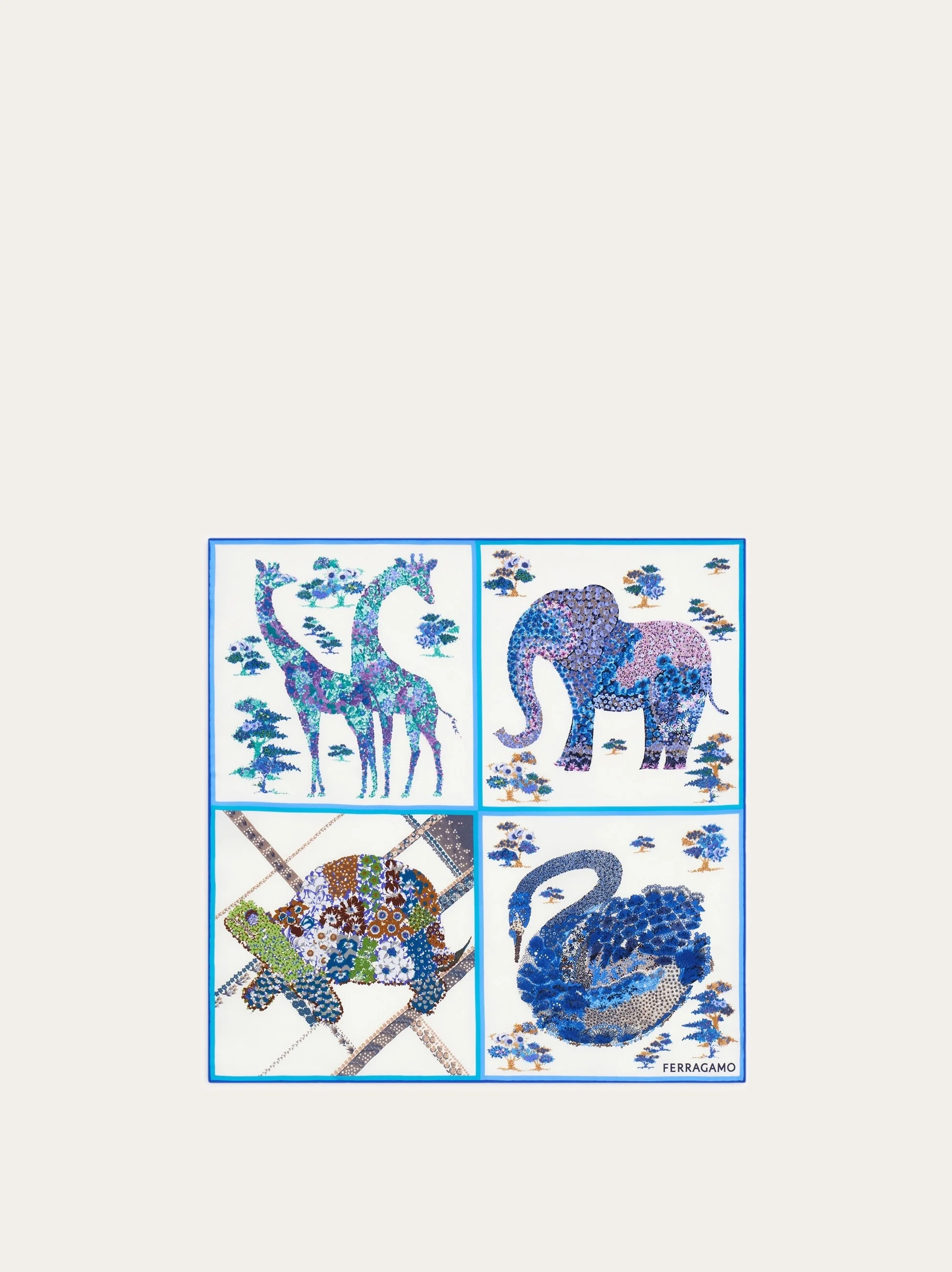 Patchwork print silk bandana - 1