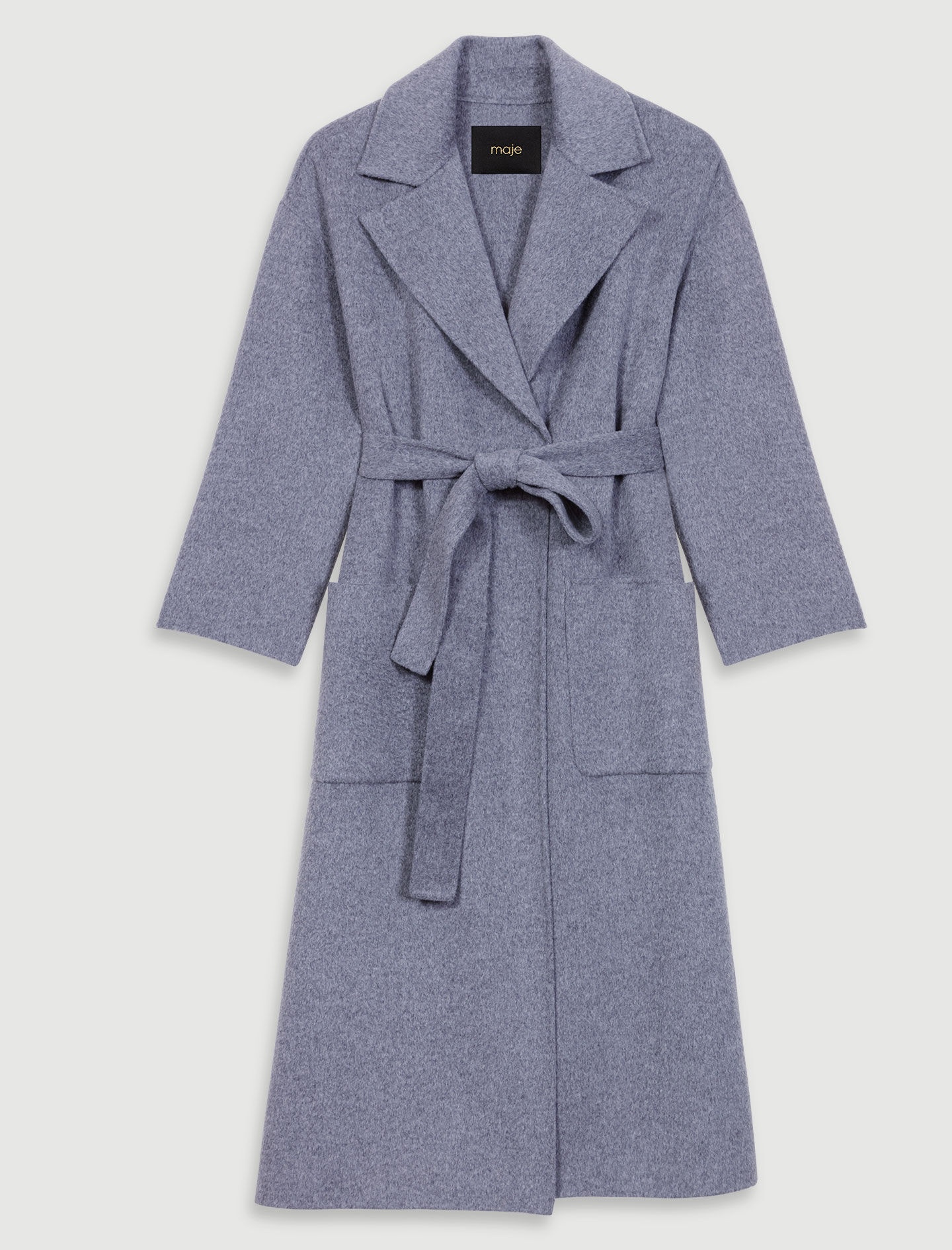 Long double-faced coat with belt - 1