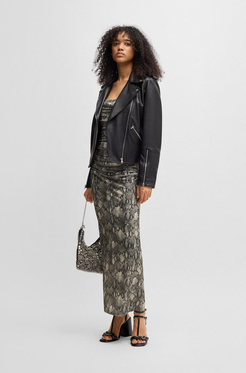 HUGO CORSET-BODICE DRESS WITH GATHERED MESH OVERLAY outlook