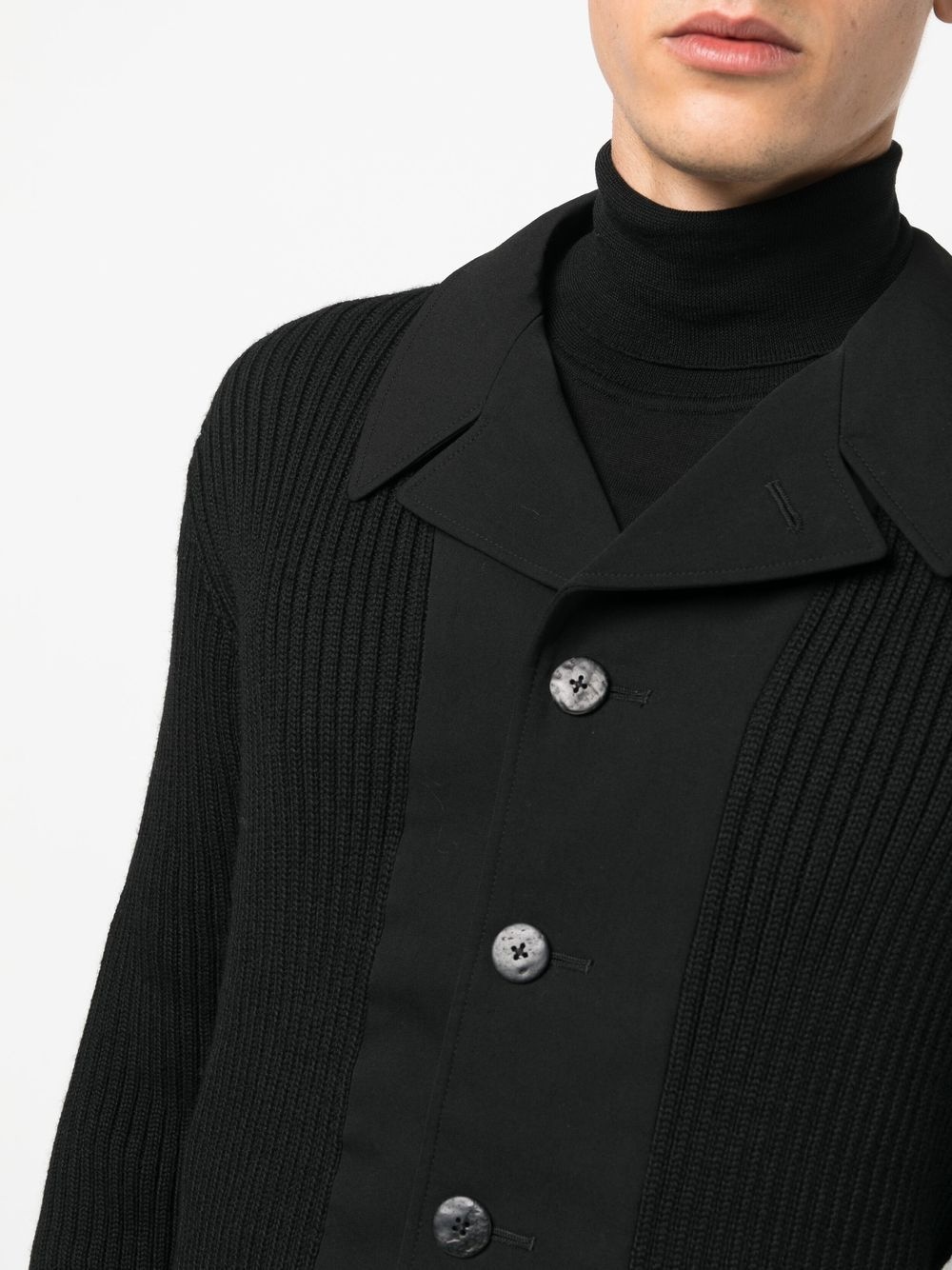 blazer-style wool cardigan - 5