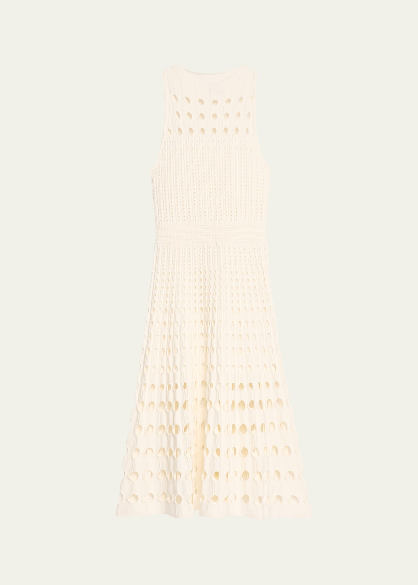 Nash Sleeveless Halter Crochet Midi Dress - 1