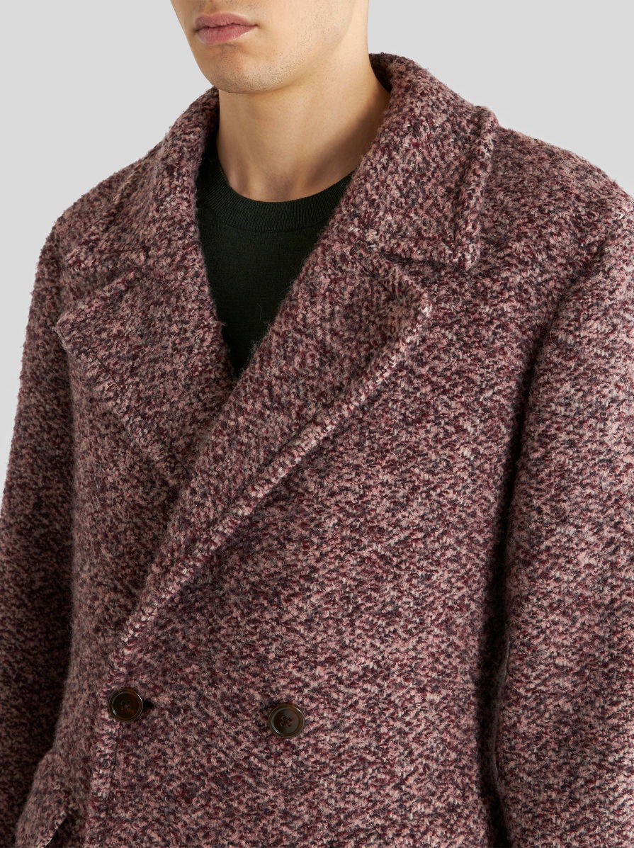 DOUBLE-BREASTED WOOL MIDI COAT - 2