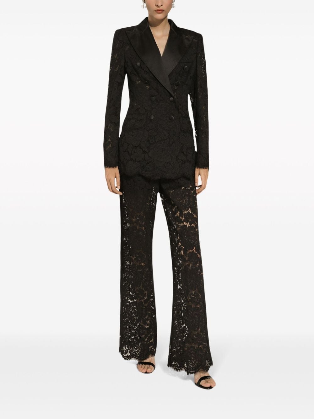 floral lace blazer jacket - 3