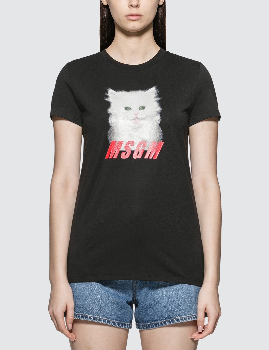 CAT GRAPHIC PRINT T-SHIRT - 1