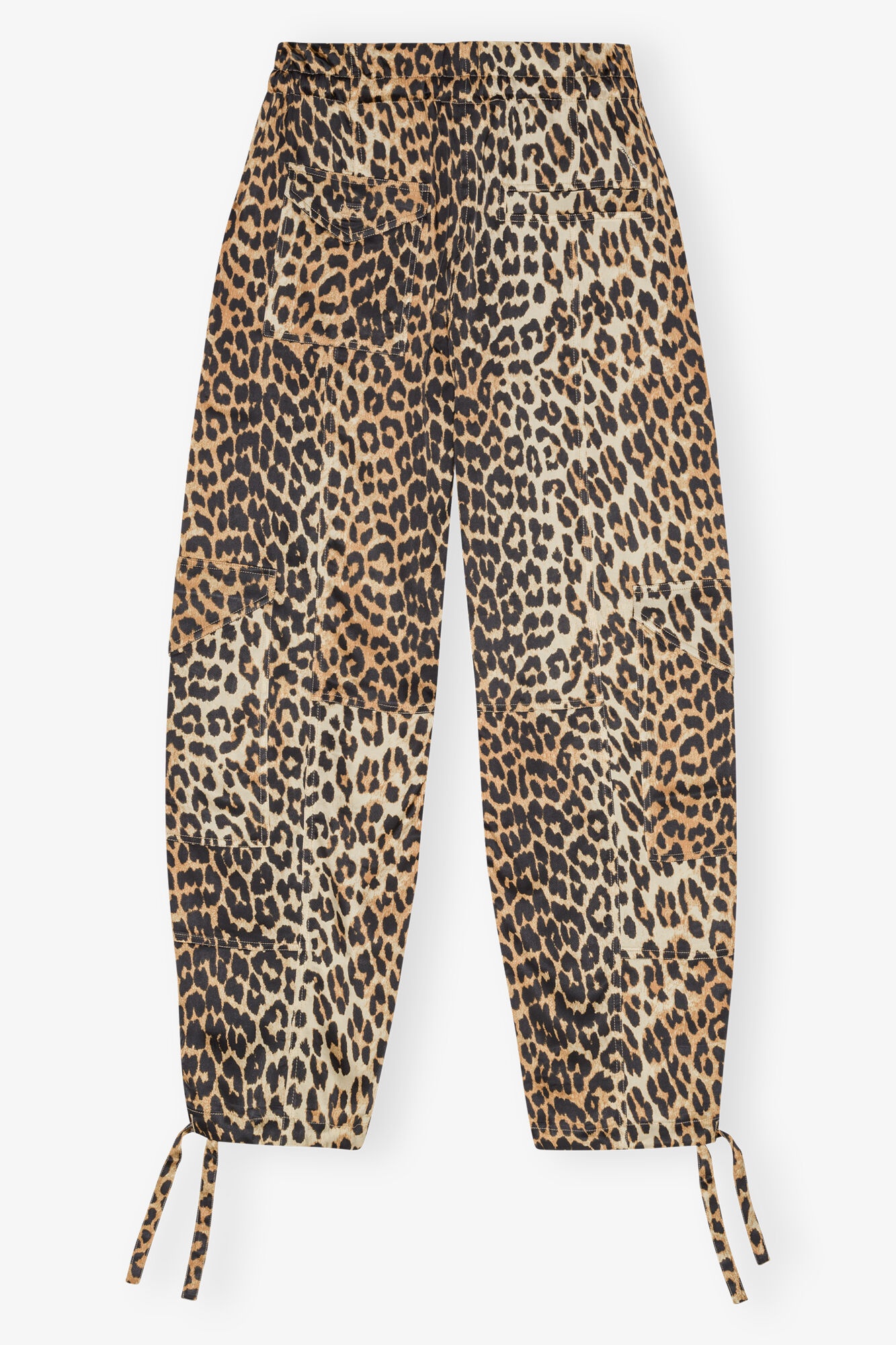 LEOPARD PRINTED SATIN PANTS - 6