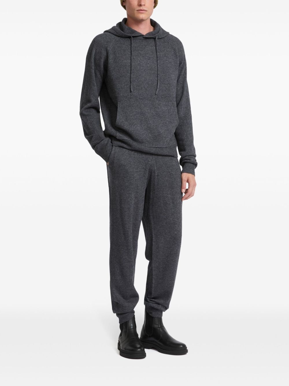 knit hoodie - 2