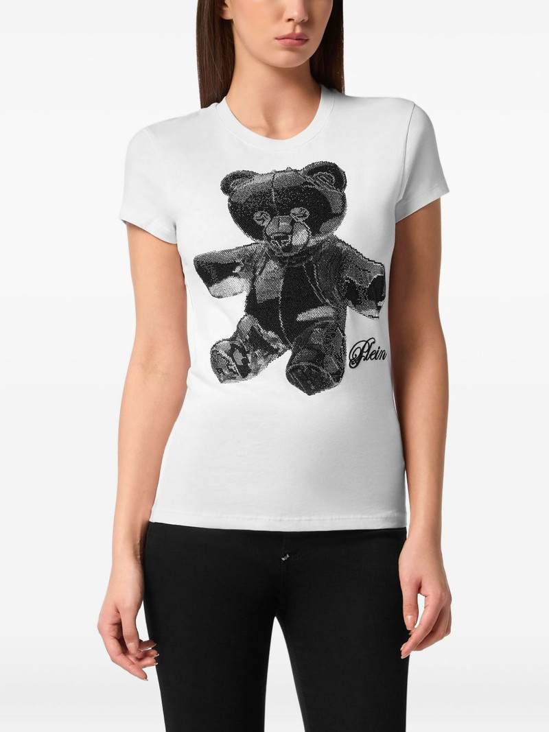 PHILIPP PLEIN crystal-embellished teddy T-shirt outlook