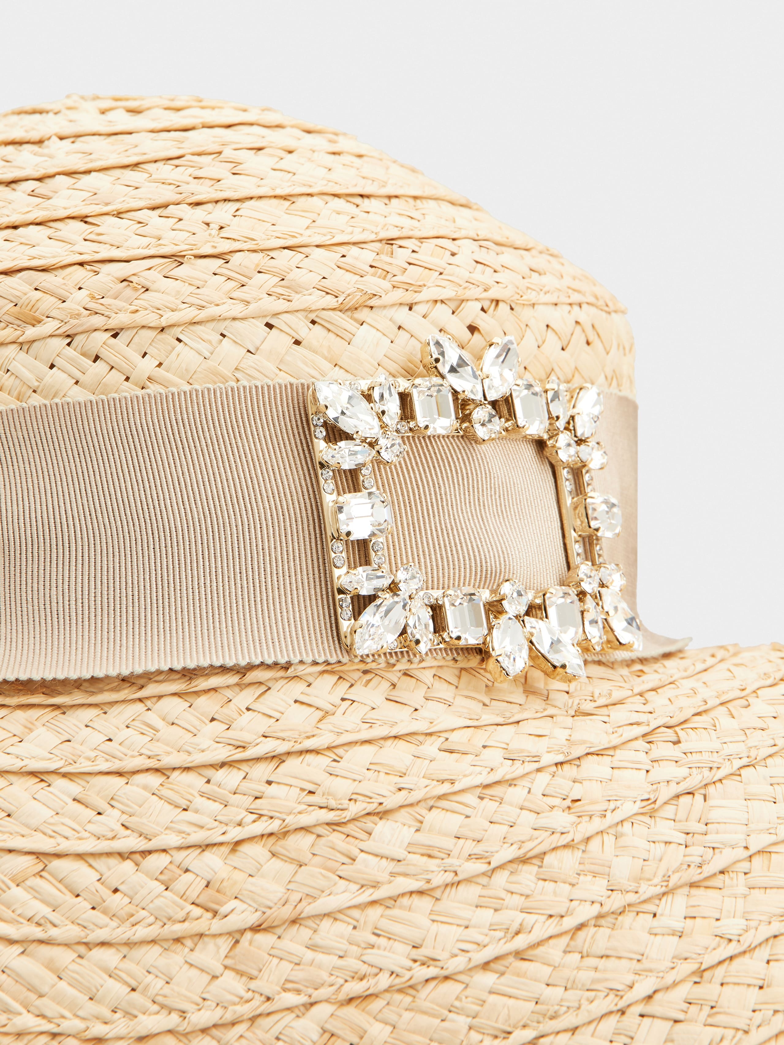 Broche Vivier Hat in raffia - 4