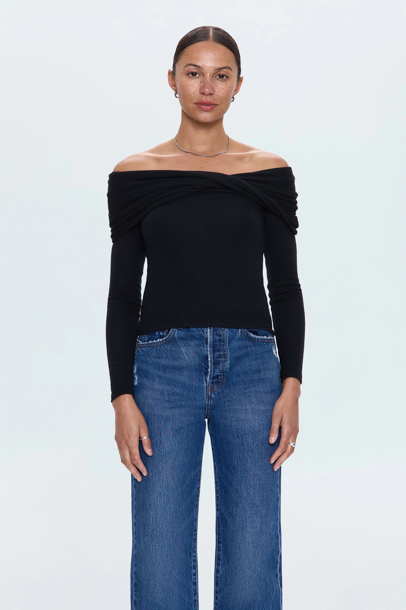 LYRA OFF THE SHOULDER TOP - NOIR - 1