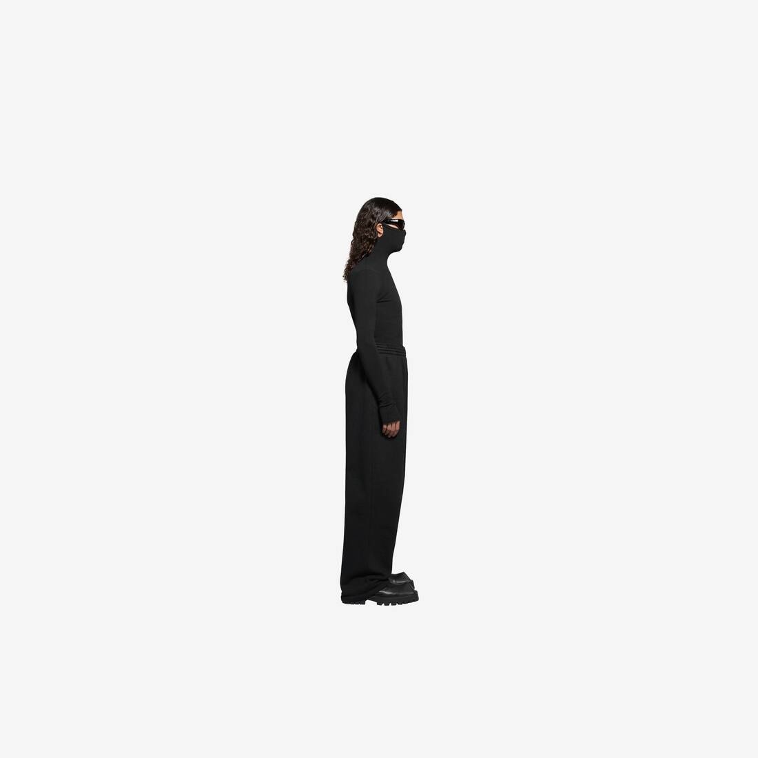 Baggy Sweatpants in Black - 4