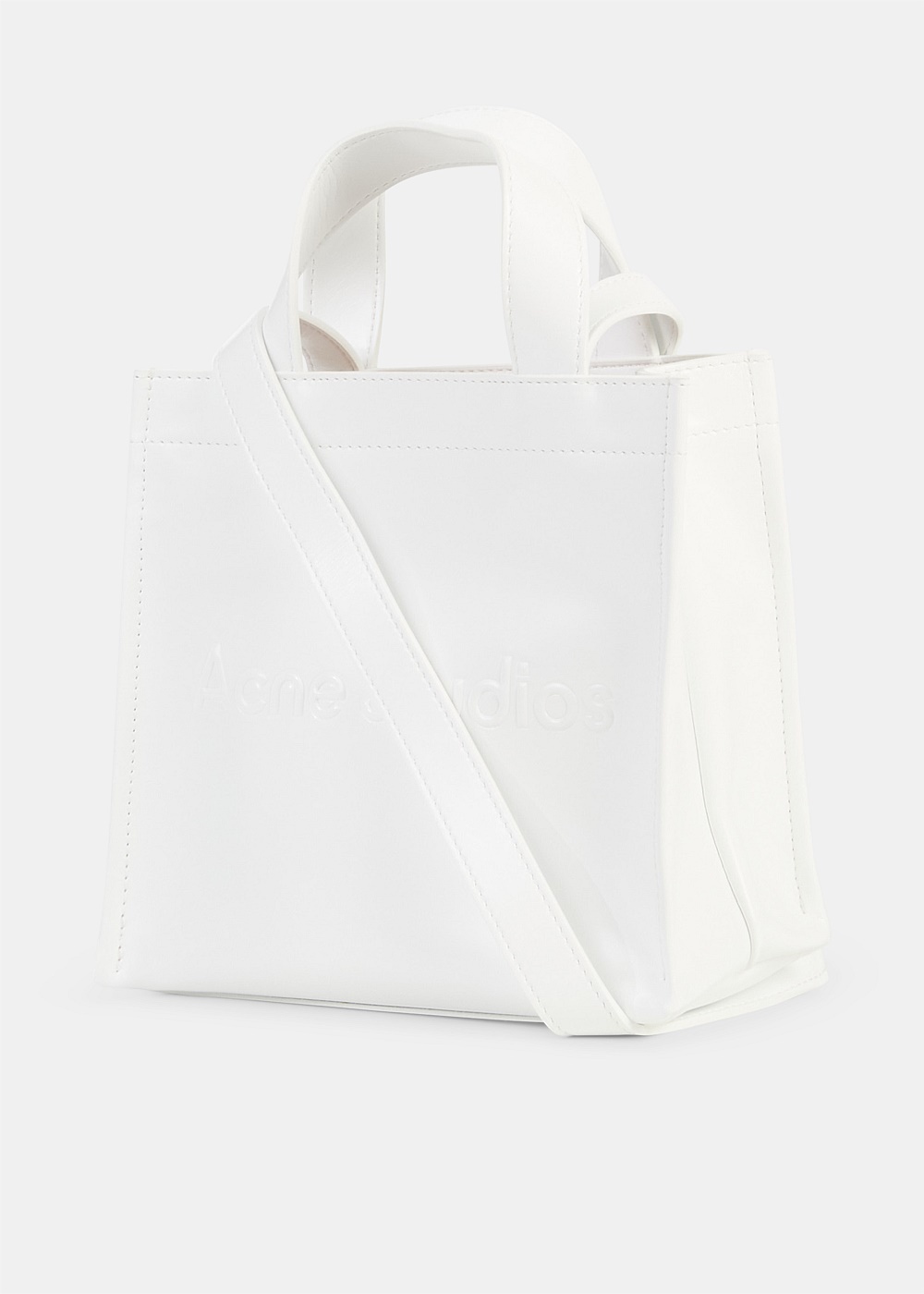 White Mini Logo Tote Bag - 4