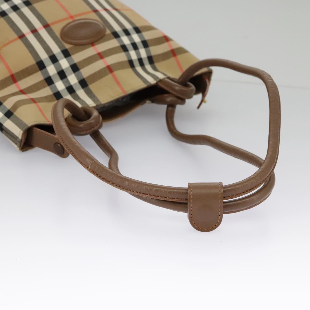 Burberry Nova Check Shoulder Bag Canvas Beige Gold - 8