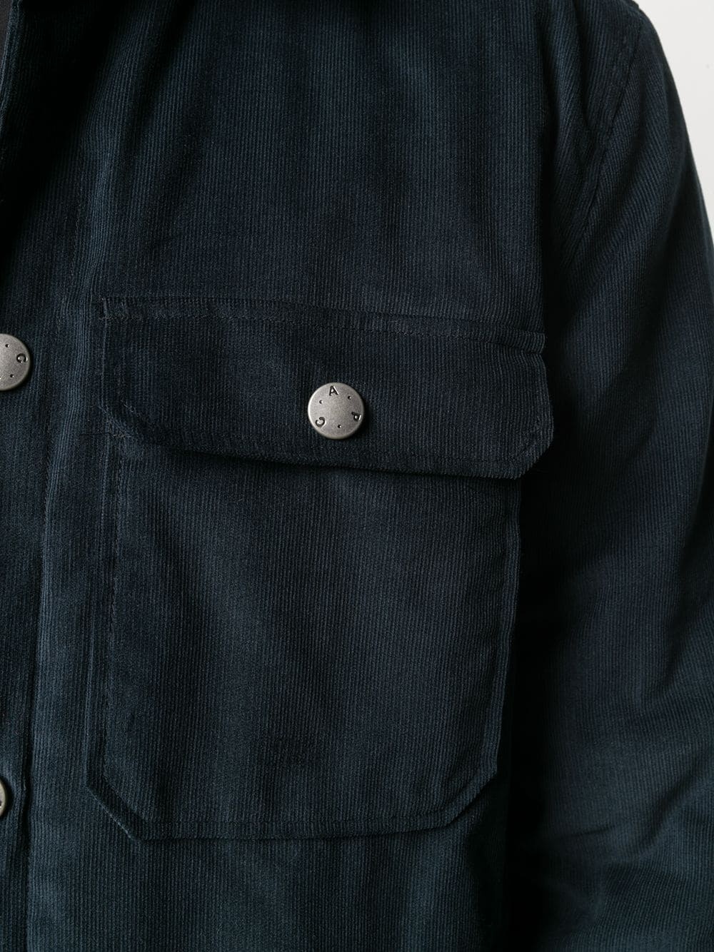 textured flap pocket shirt jacket - 5