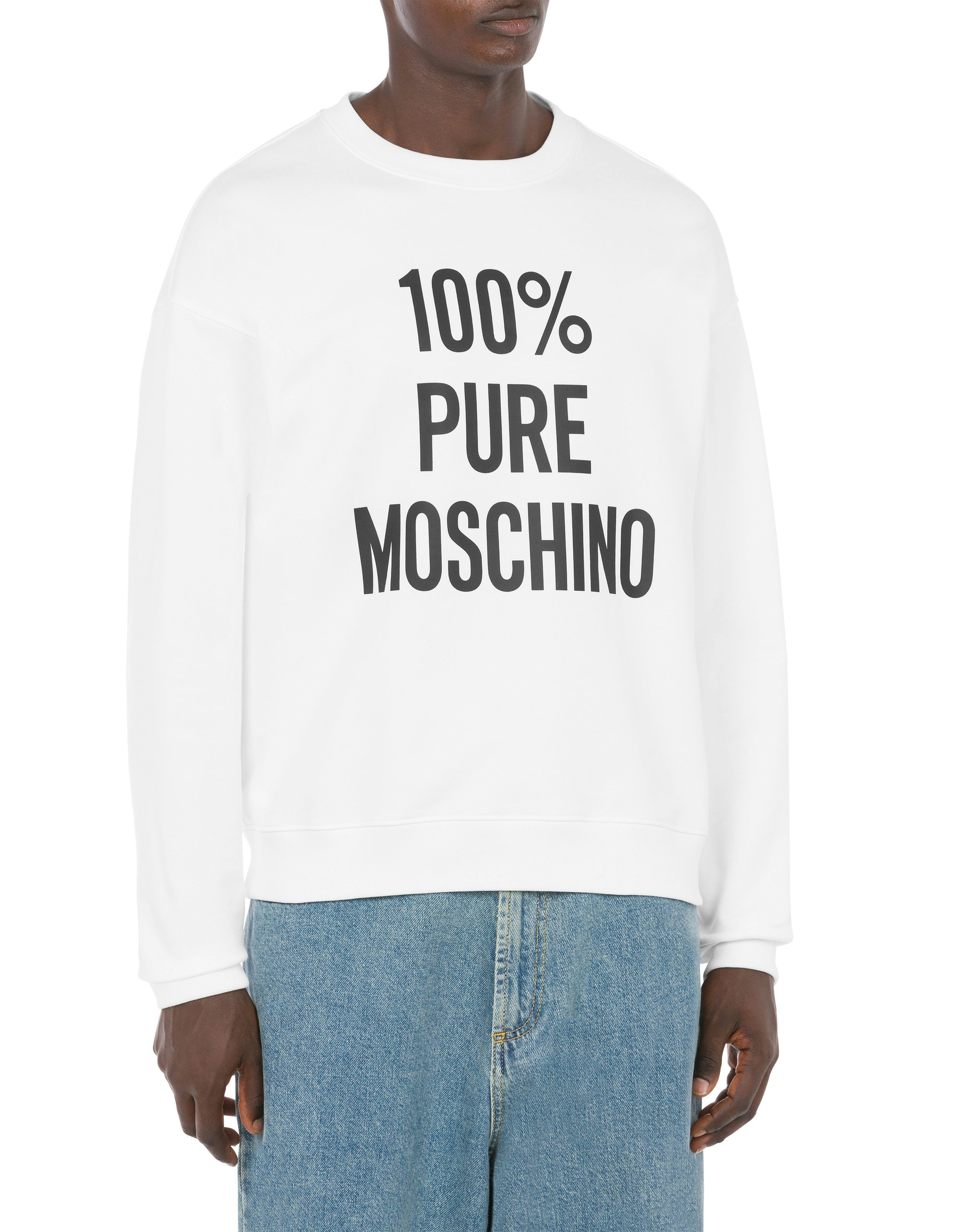 100% PURE MOSCHINO ORGANIC COTTON SWEATSHIRT - 5