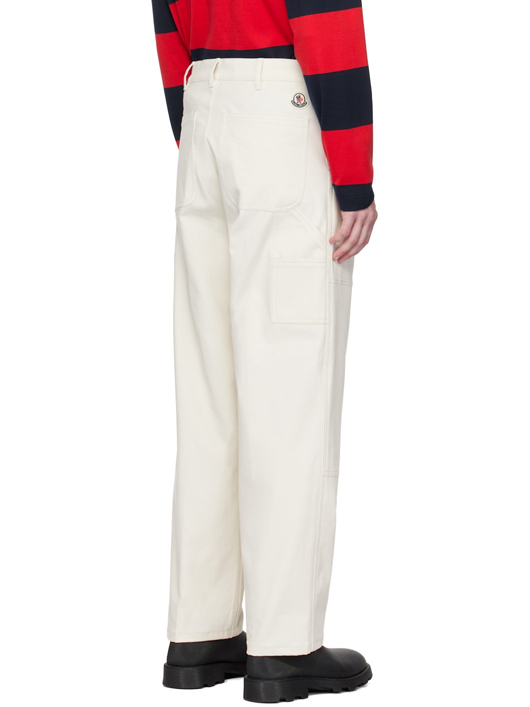 Off-White Stretch Cotton Trousers - 3