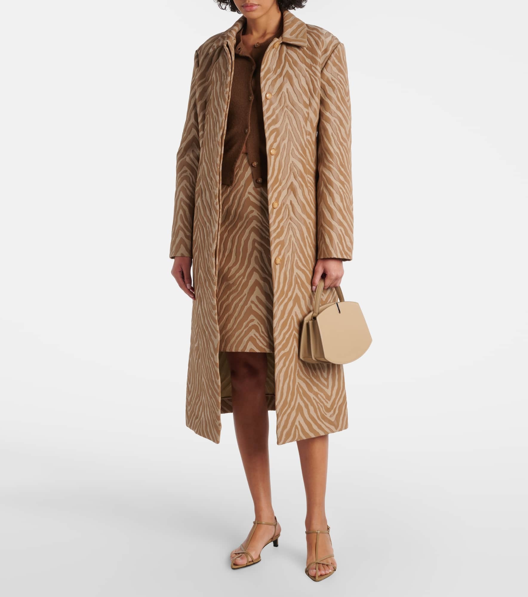 Mira cotton-blend jacquard coat - 2