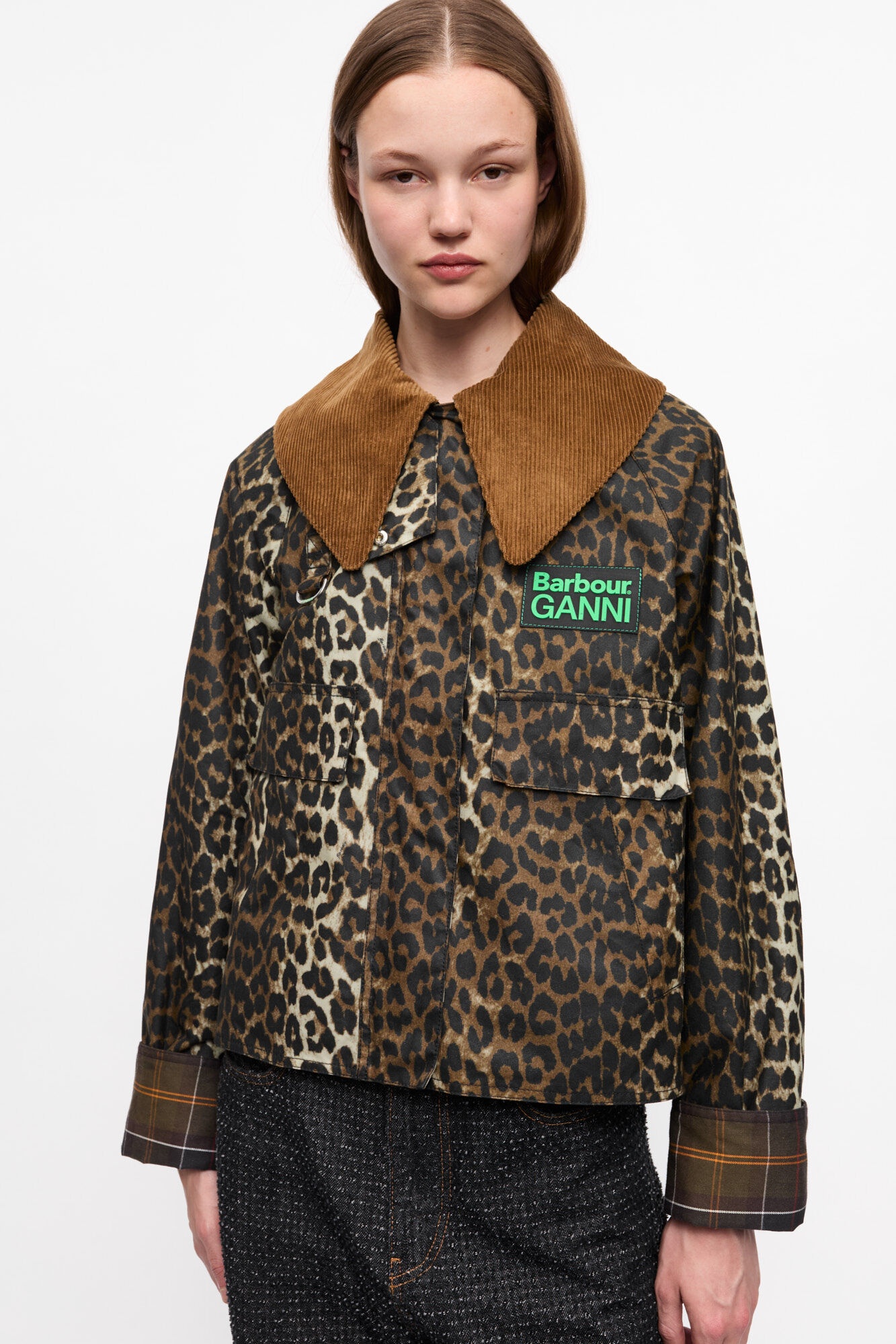 GANNI X BARBOUR LEOPARD PRINT WAXED ANORAK - 2