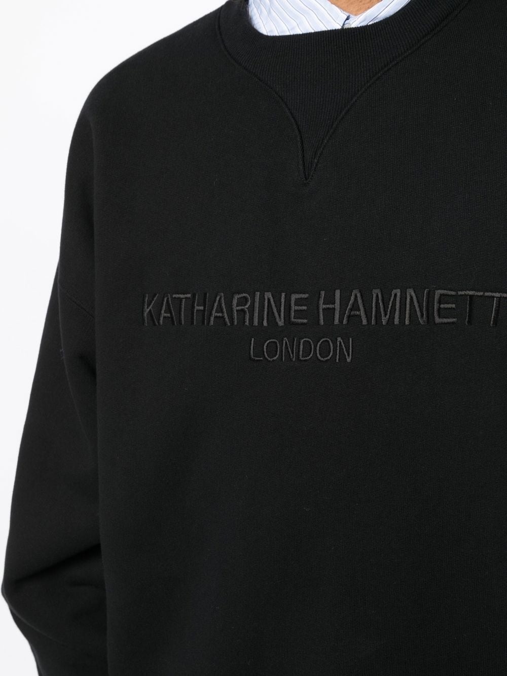 embroidered-logo cotton sweatshirt - 5