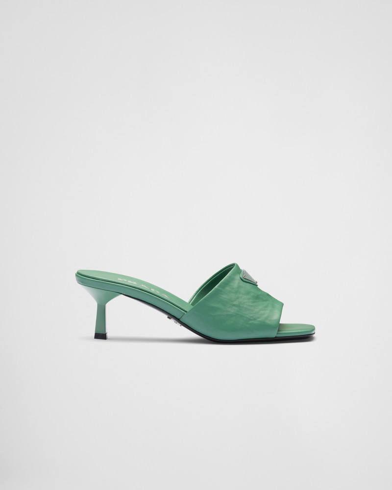 Prada Antiqued nappa leather sandals outlook