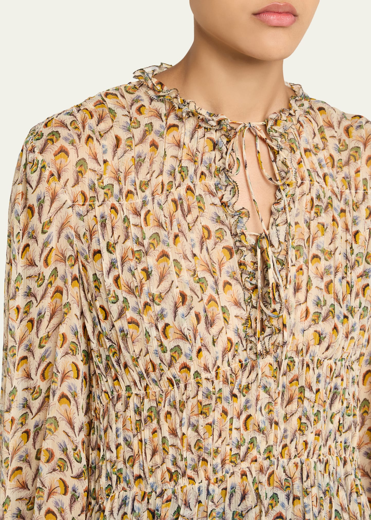 Robbie Tie-Front Silk Blouse - 5
