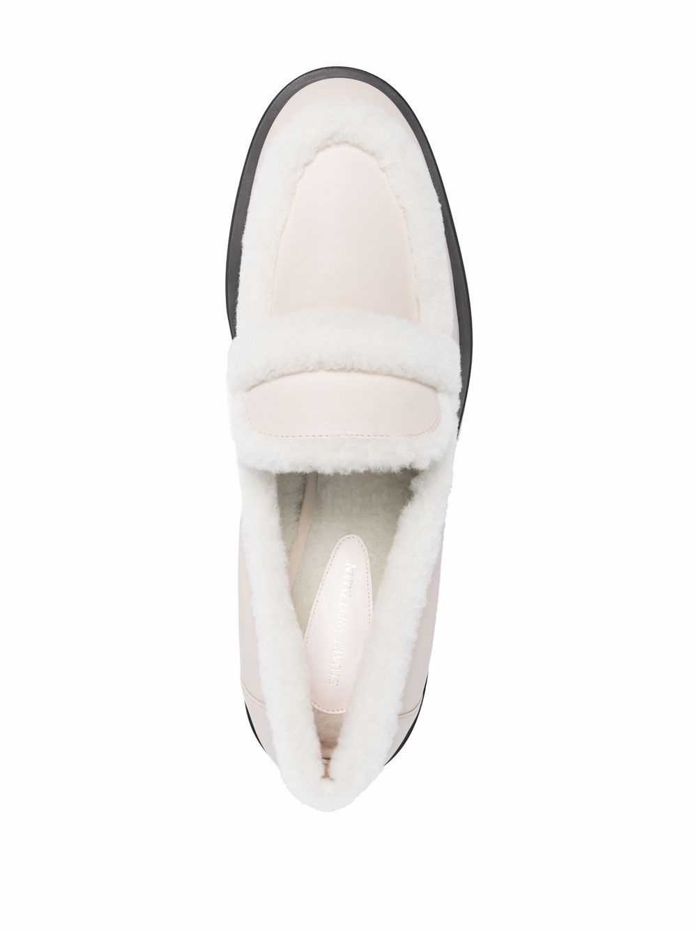 shearling trim loafers - 4