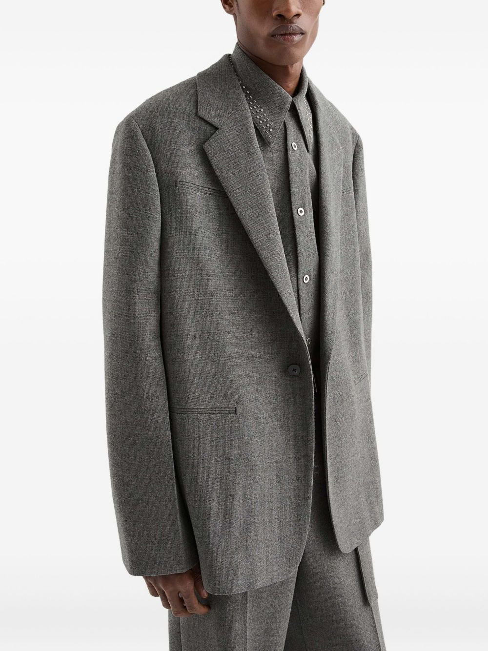 wool blazer - 3