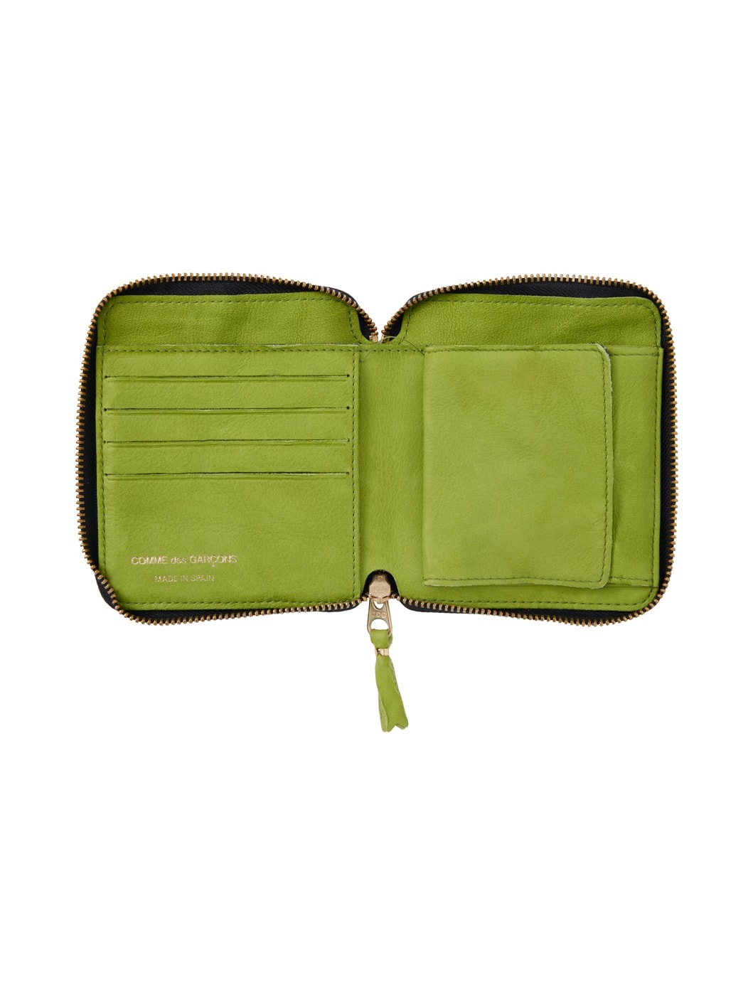 Green Washed Zip Wallet - 3