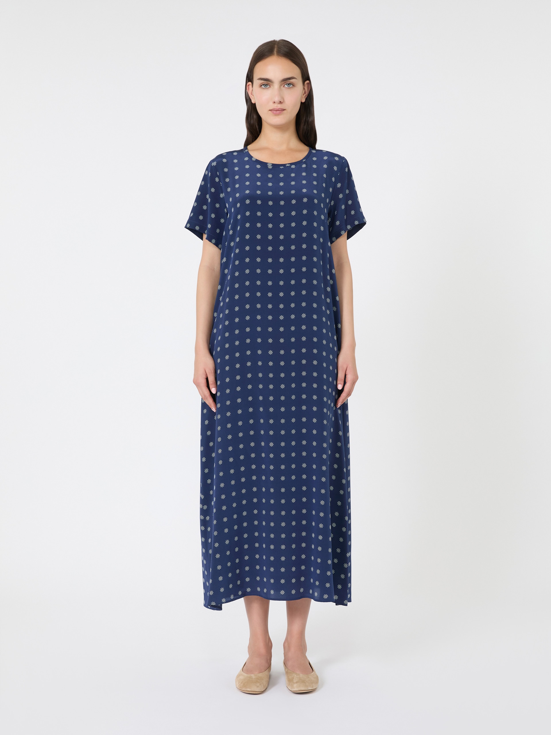 REVERE Printed silk T-shirt dress - 3