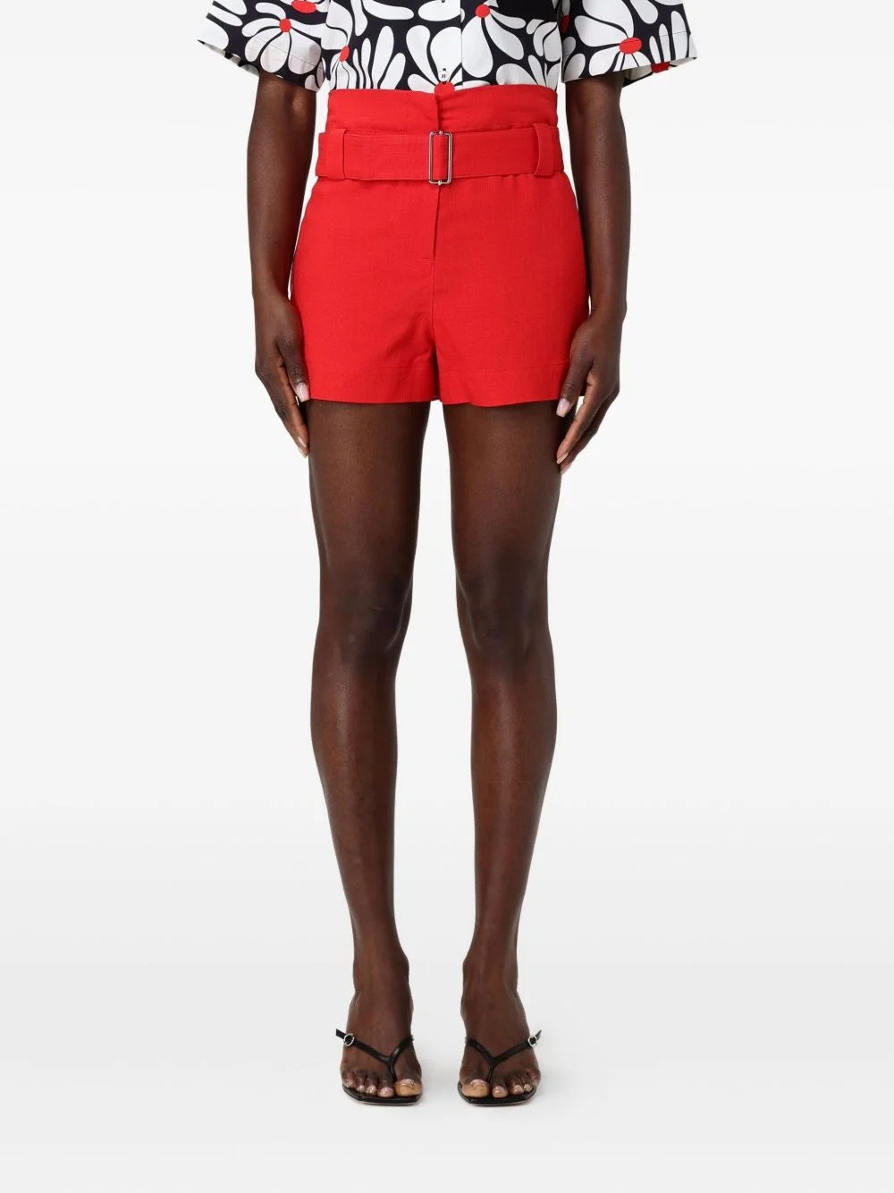 belted tailored shorts - 1