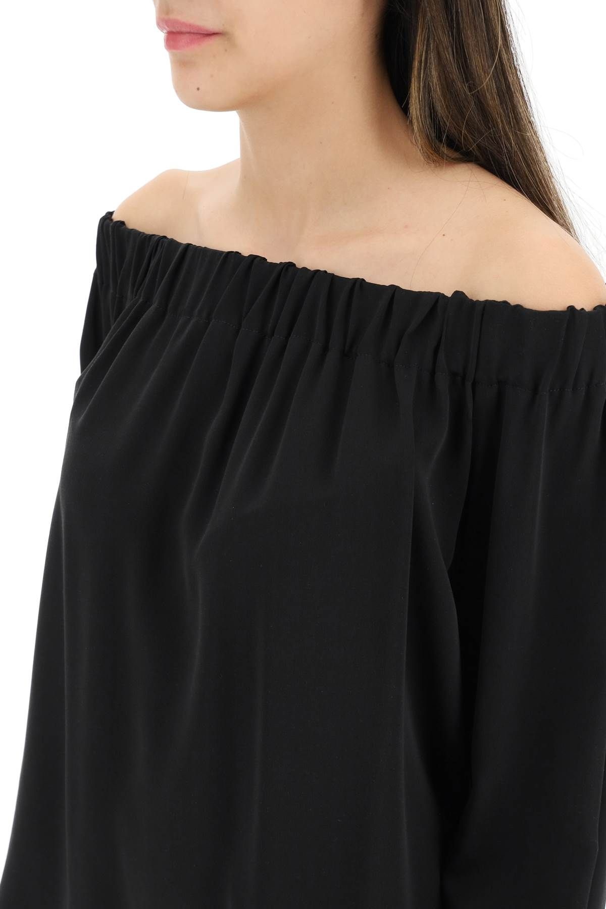 SILK OFF-THE-SHOULDER BLOUSE - 5