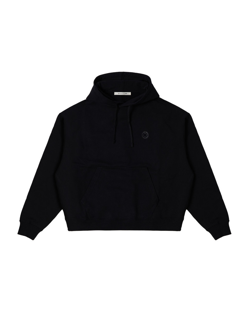 BLACK BOXY PULLOVER HOODIE 1