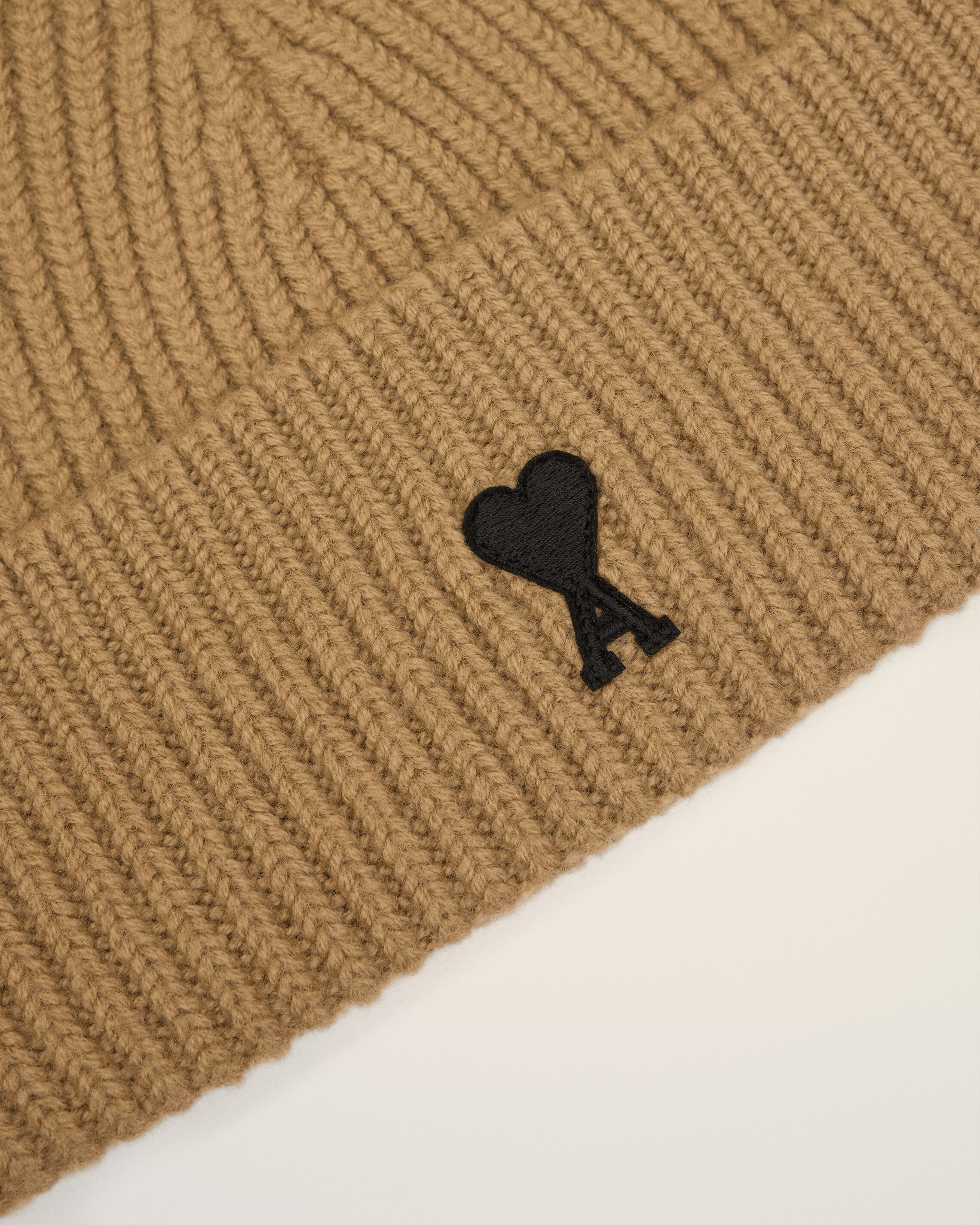 BROWN WOOL AMI DE COEUR BEANIE - 3