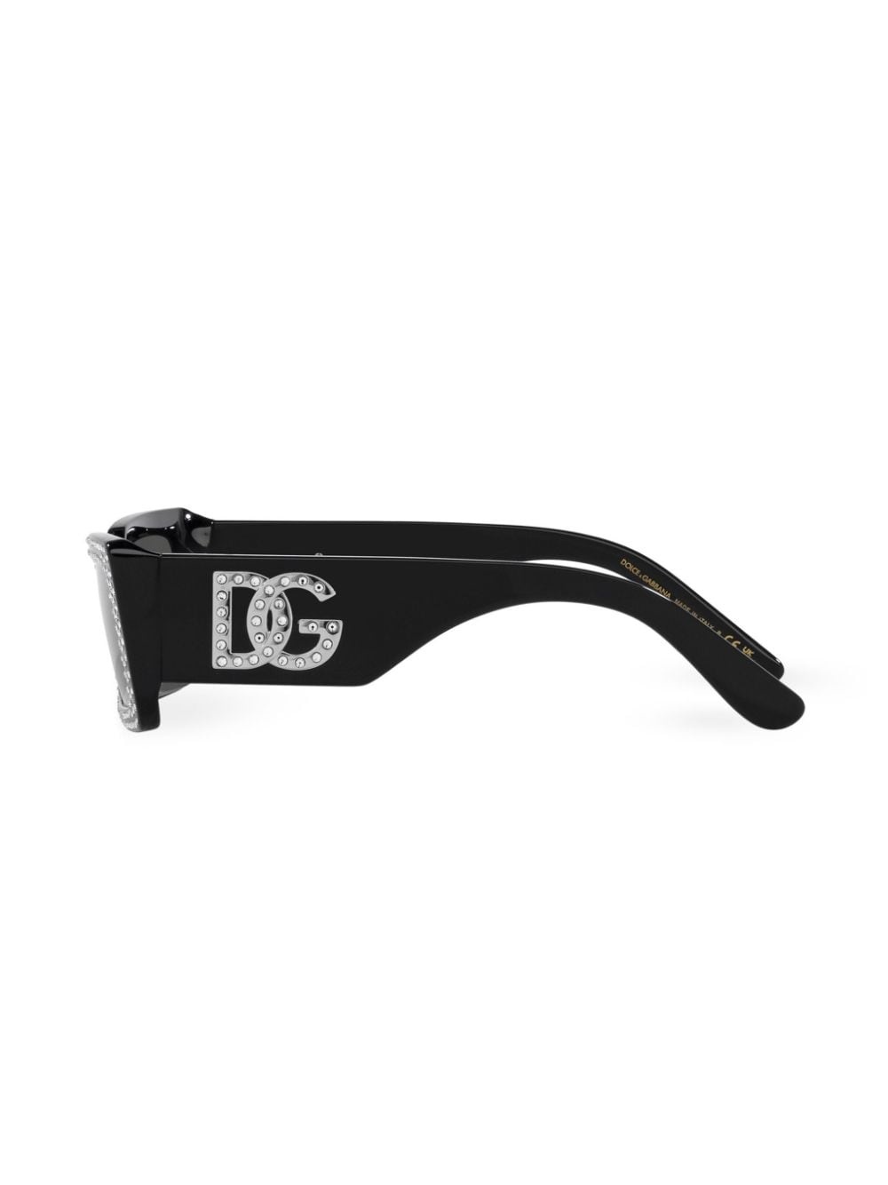 crystal-embellished rectangle-frame sunglasses - 3