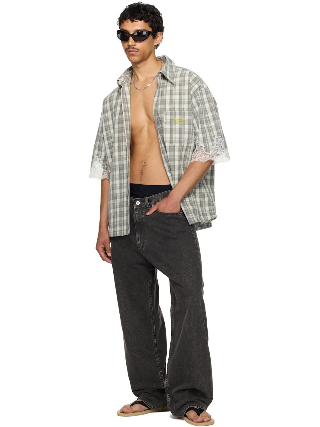 SSENSE Exclusive Gray Lace Overshirt - 5