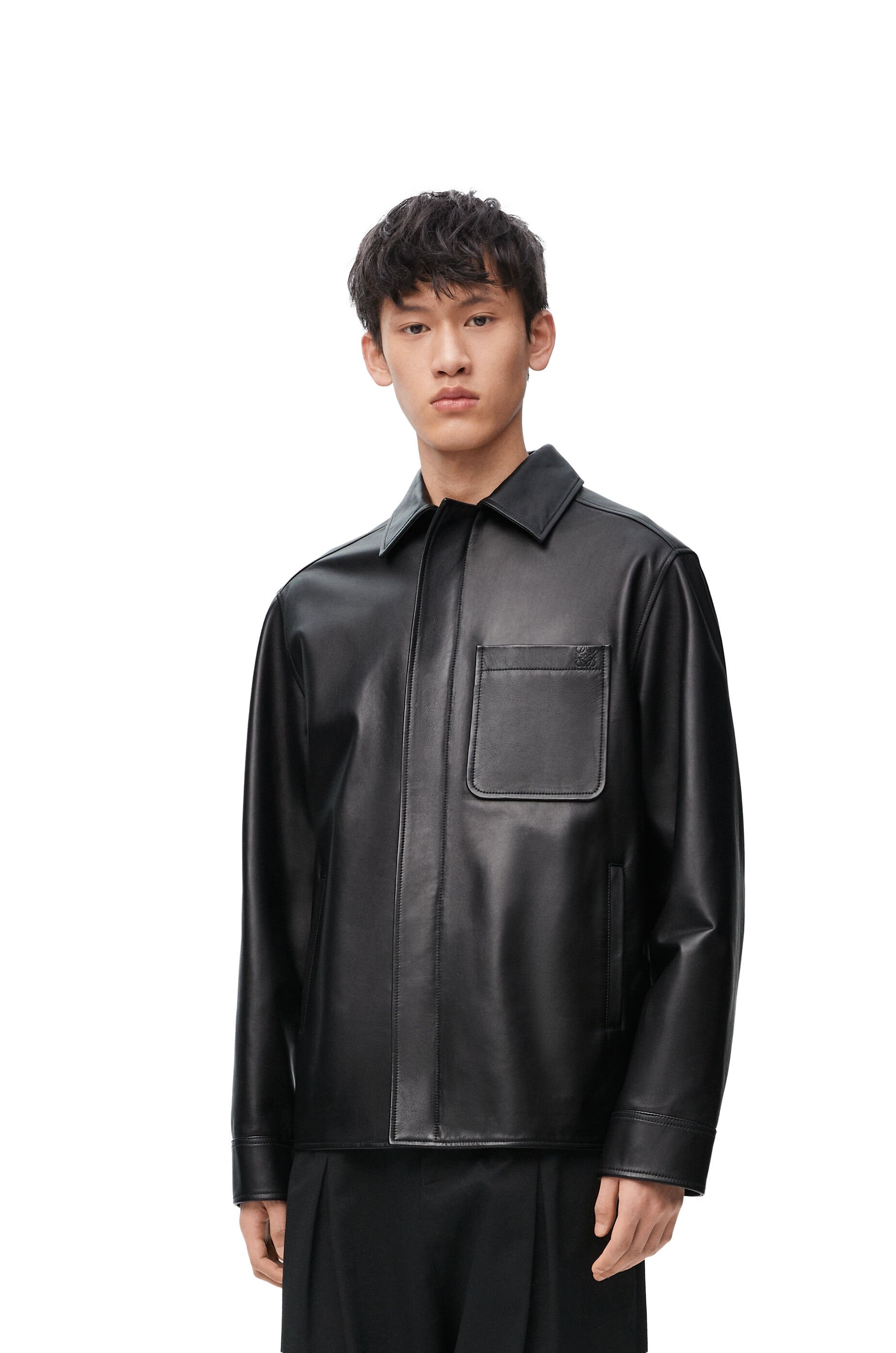 Overshirt in nappa lambskin - 3