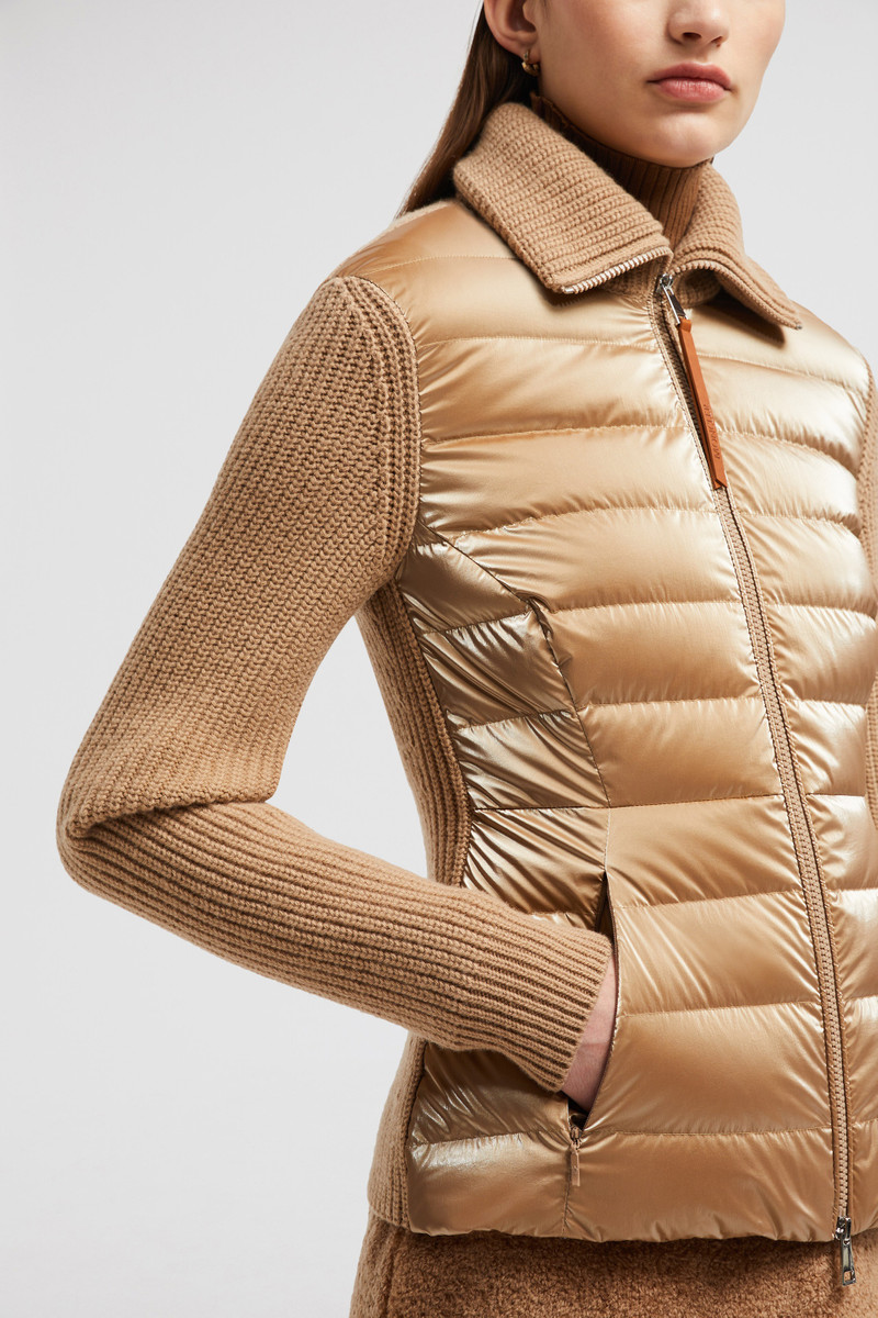 Padded Wool Zip-Up Cardigan 6