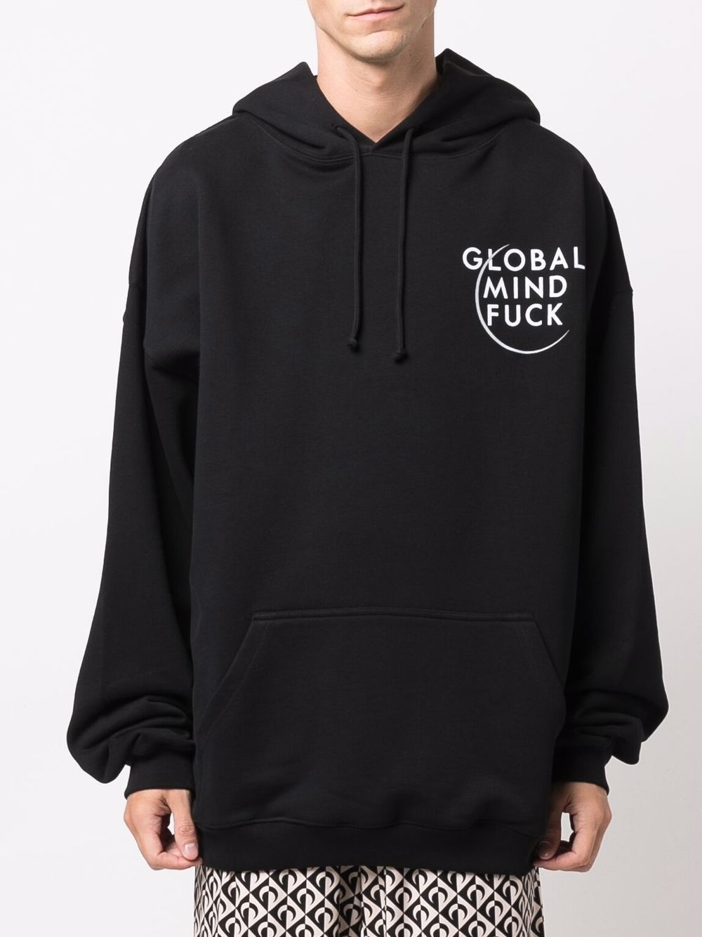 Global Mind-print fleece hoodie - 4