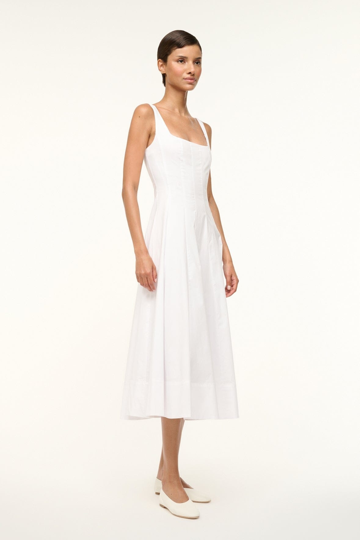 STAUD | WELLS DRESS WHITE - 3