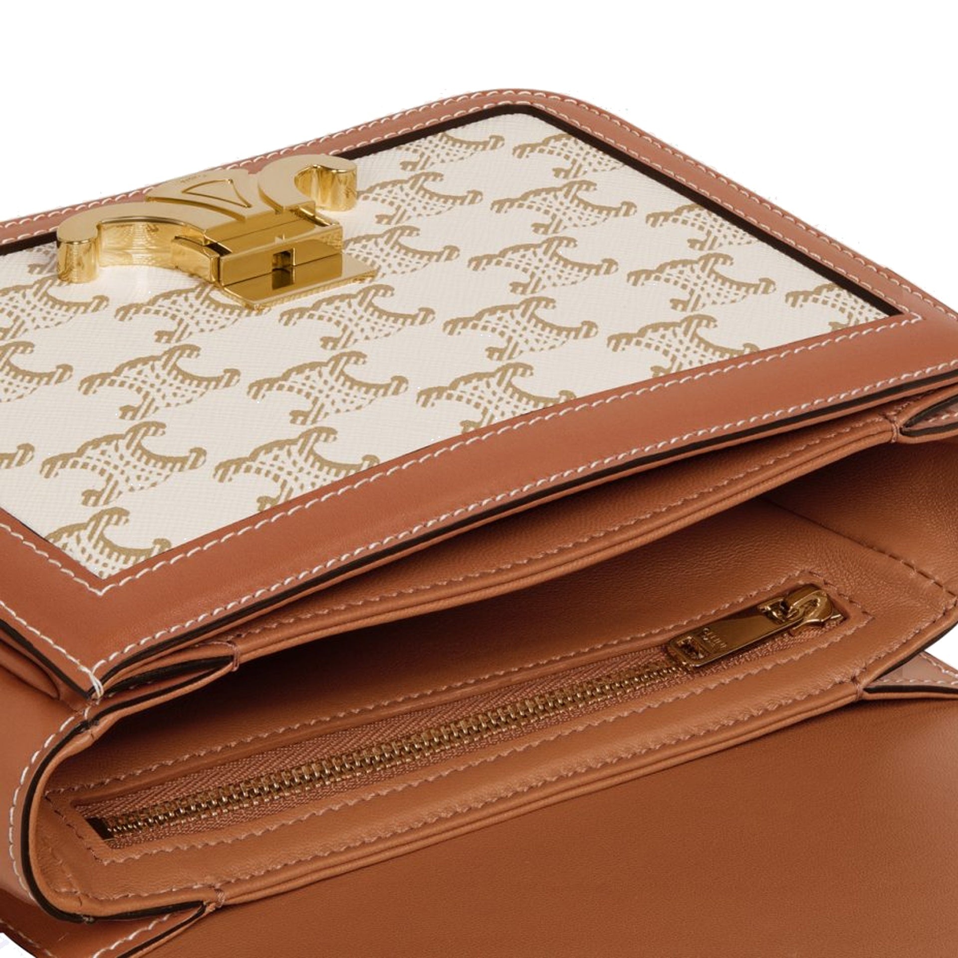 Teen Triomphe Bag in Triomphe Canvas and Calfskin - 3
