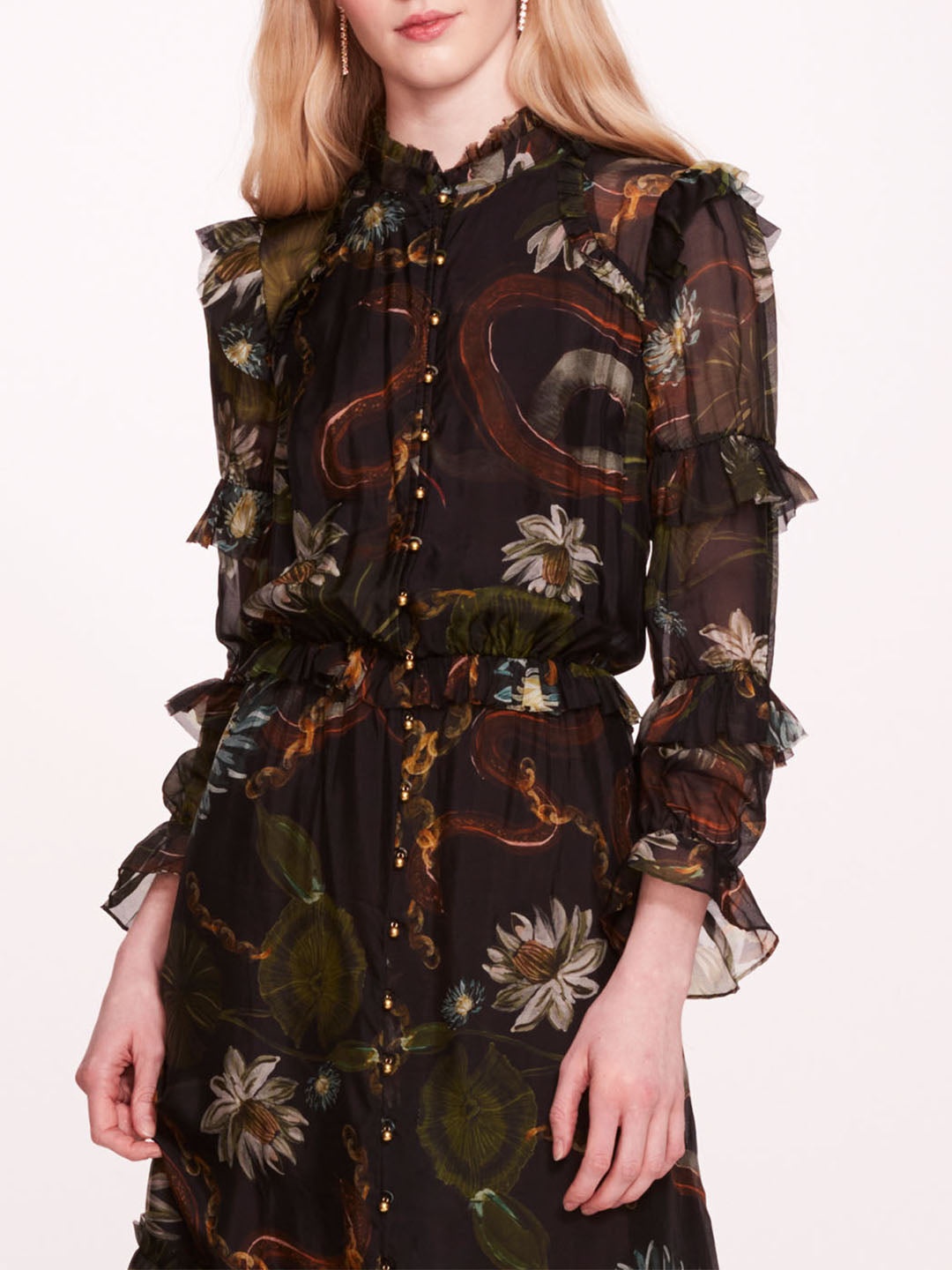 SILK LILY MIDI DRESS - 4