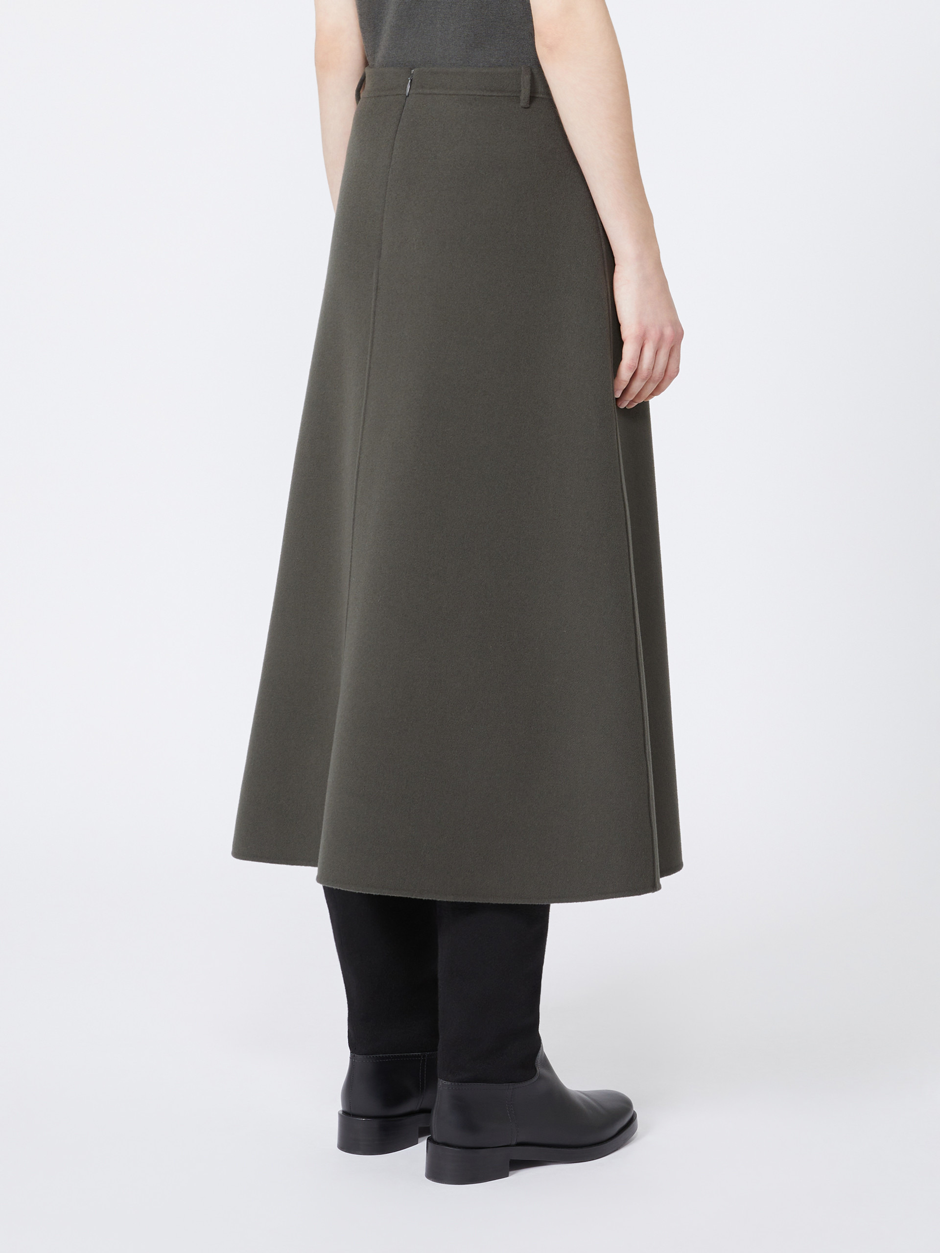 GLORIA Flared wool skirt - 4