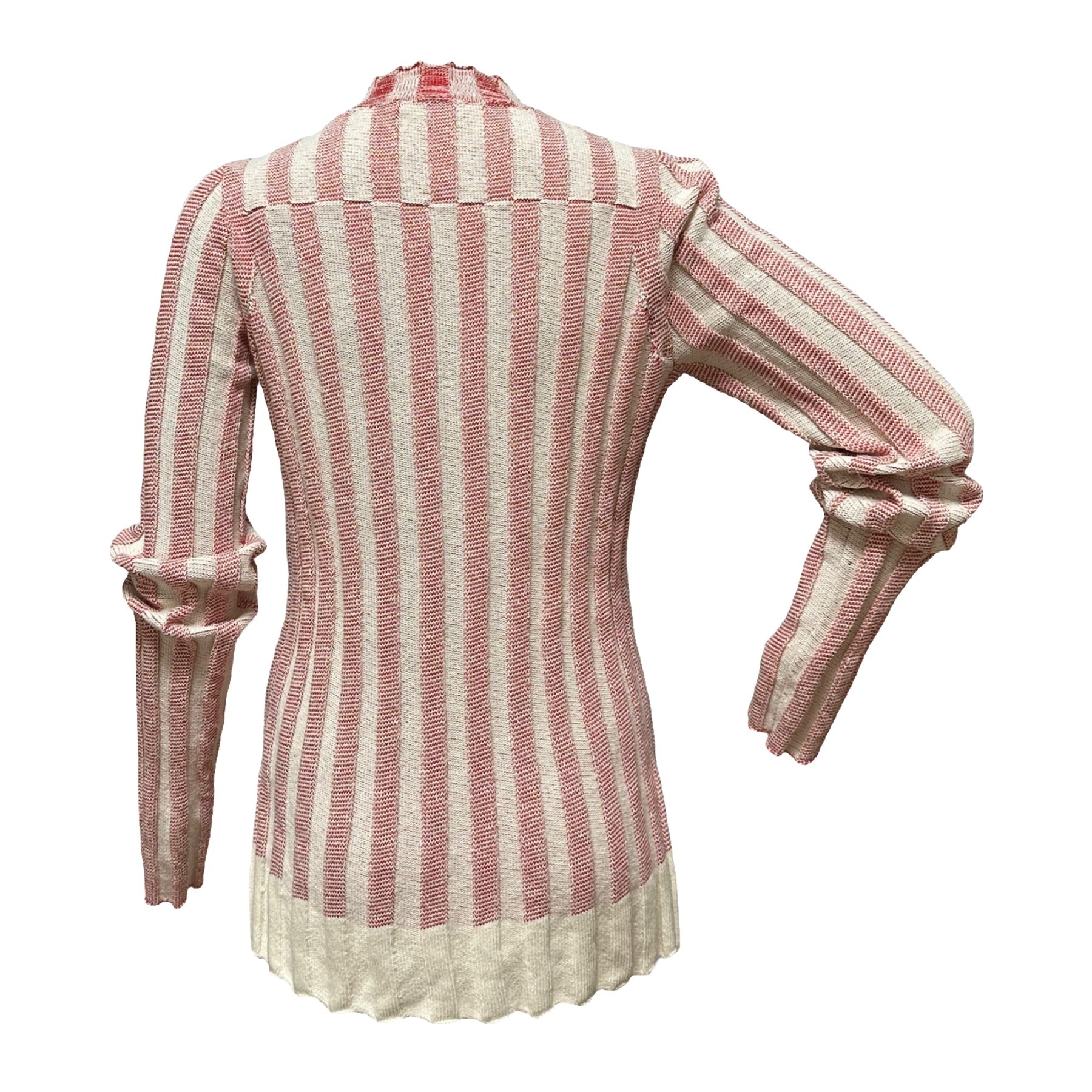 CELINE Striped Ribbed Knit Sweater - 2