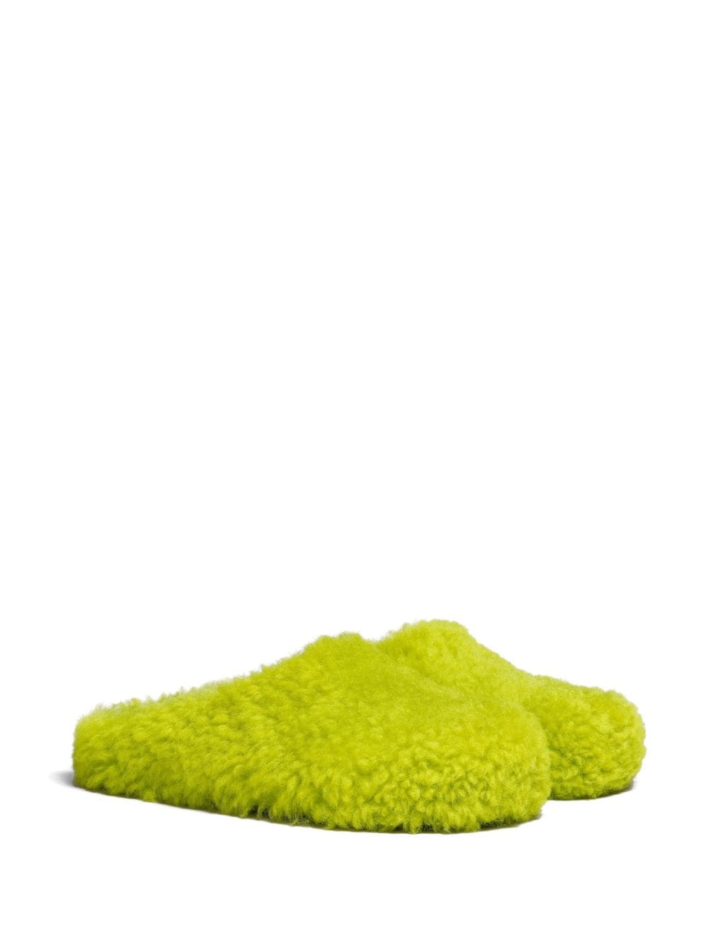 shearling slip-on slides - 2