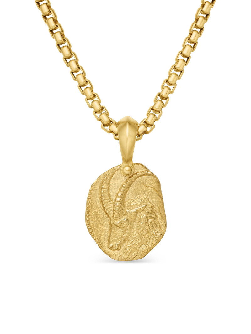 Men's Capricorn Amulet in 18K Yellow Gold, 27MM - Gold 1