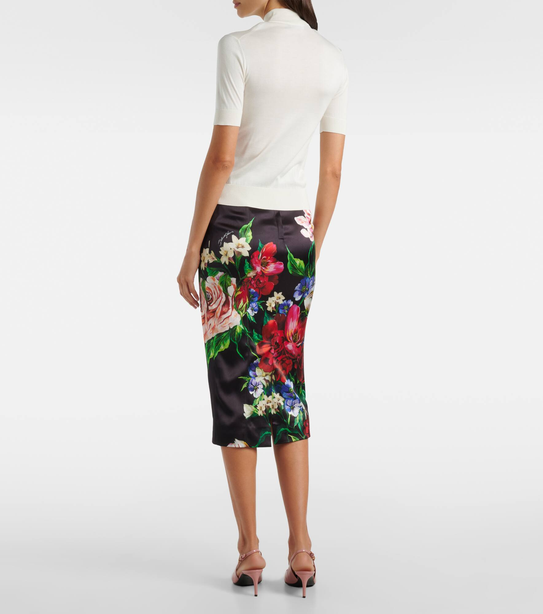 Embellished turtleneck silk top - 3