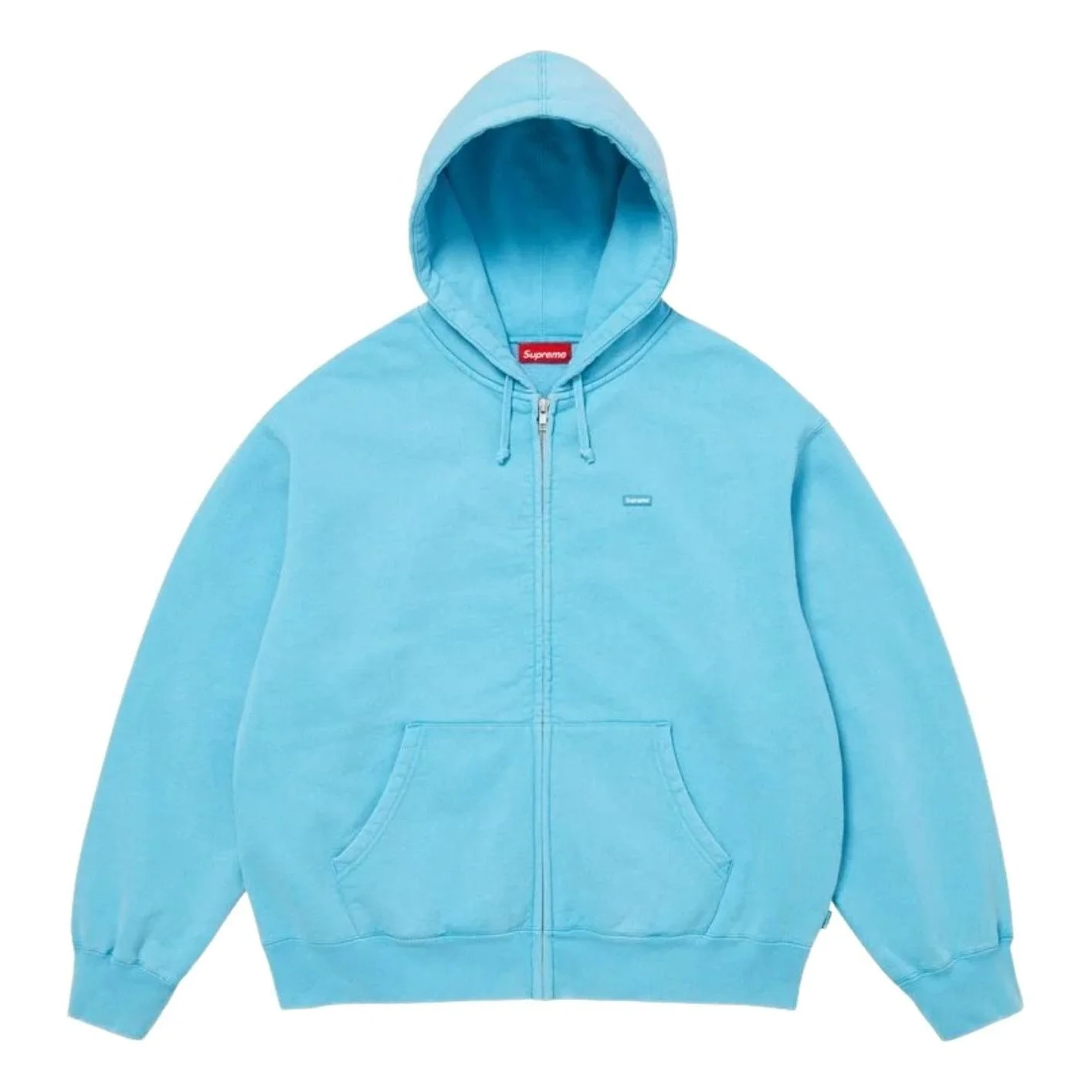 Supreme SS26 Small Box Zip Up Hooded Sweatshirt 'Light Blue' SUP-SS26-122-BLU - 1