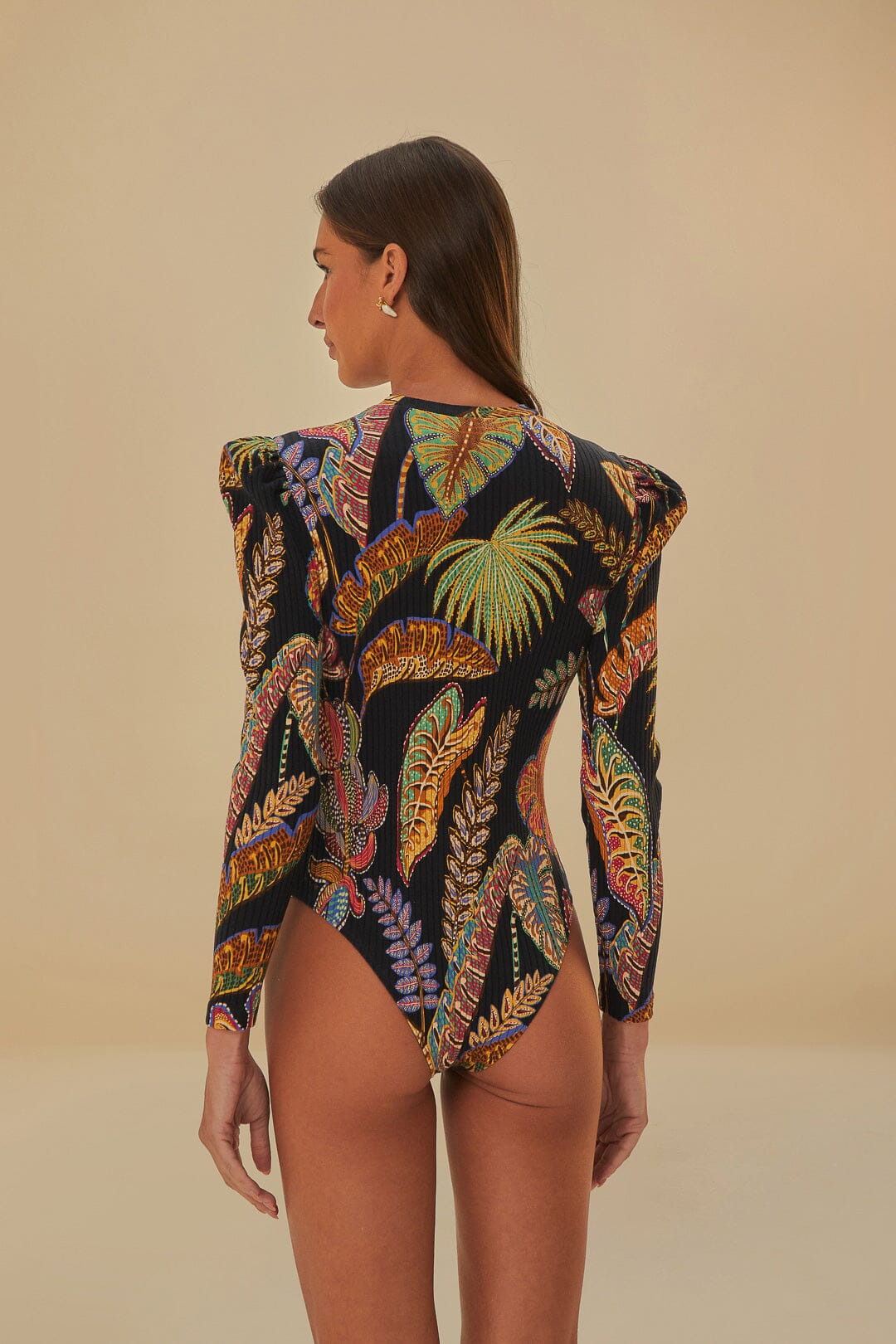 Cool Foliage Black Bodysuit - 4
