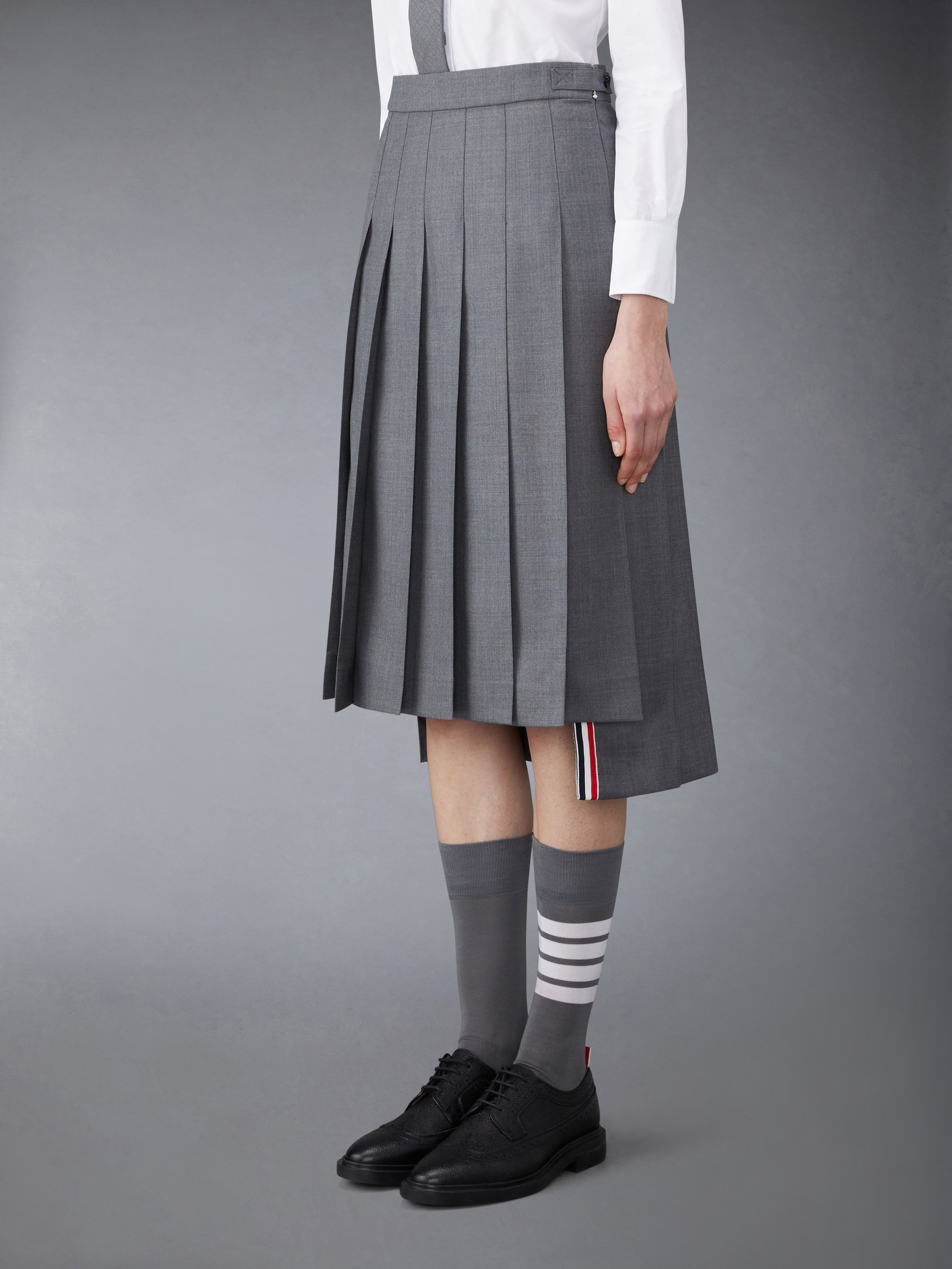 TWILL MIDI PLEATED SKIRT - 2