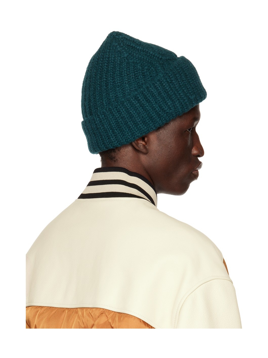 Green Ribbed Beanie - 3