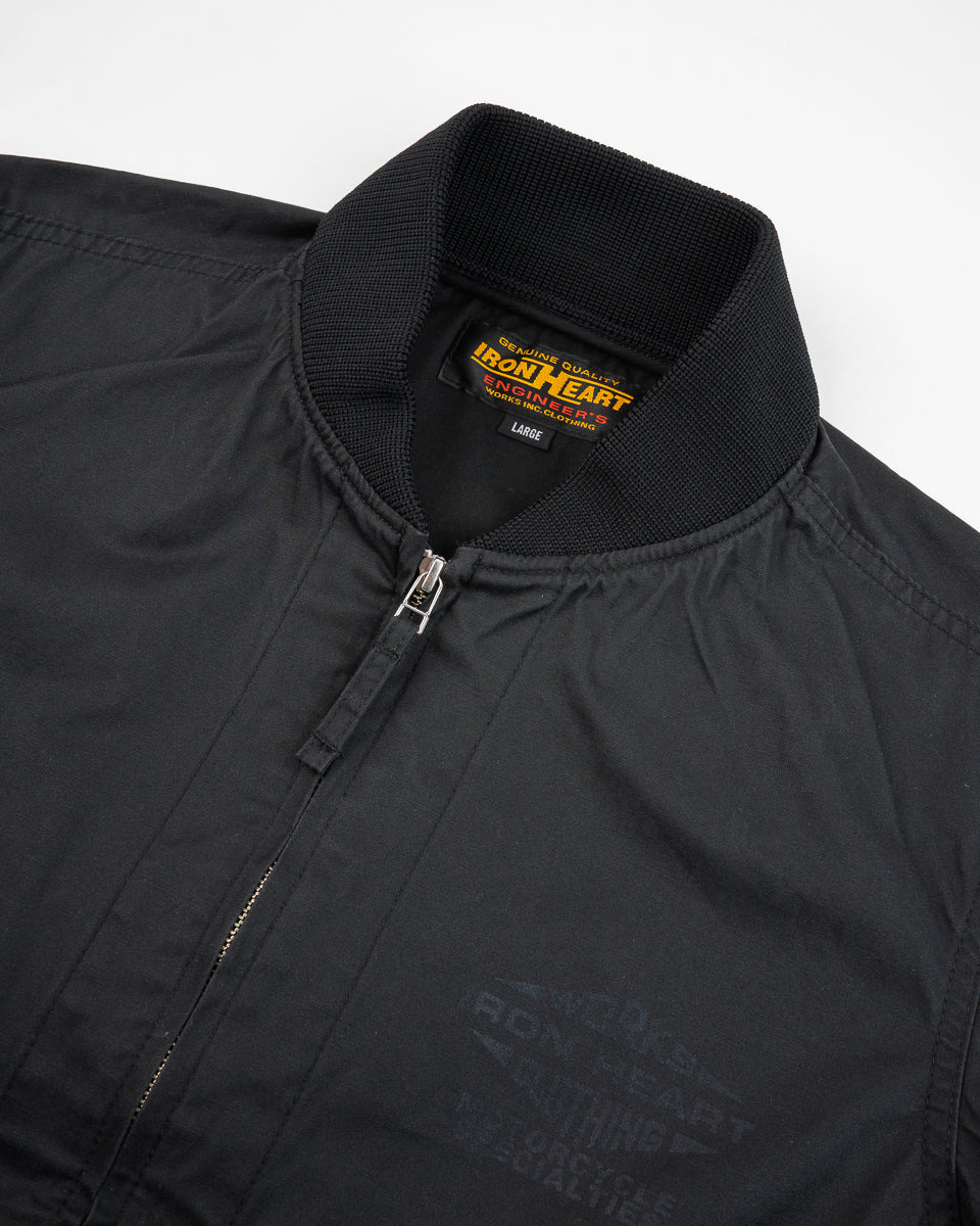 IHJ-145-BLK 7oz Rubber Wax Coated Windbreaker - Black - 7